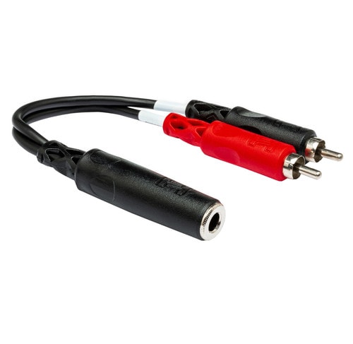 Hosa YPR-257 1/4 TRSF to Dual RCA Stereo Breakout Cable