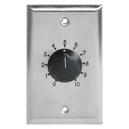 AtlasIED AT35 35-Watt Single Gang Stainless Steel  Attenuator