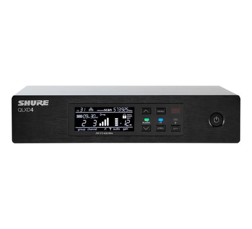 Shure QLXD4 Digital Wireless Receiver Front