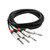 Hosa Pro Dual REAN 1/4 TRS to Same Stereo Interconnect Cable