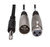 Hosa SRC 1/4 TRS to XLR3M / XLR3F Insert Cable ends closeup