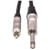 Hosa Pro REAN 1/4 TS to RCA Unbalanced Interconnect Cable detail