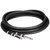 Hosa 1/4 TS to Same Black Zip-Style Jacket Speaker Cable