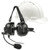 Listen Technologies LA-455 Industrial Over-Ear Headset with Boom Mic with helmet