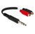 Hosa YPR-102 1/4 TRS to Dual RCAF Stereo Breakout Cable