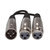 Hosa YXF-101.5 Dual XLR3F to XLR3M Y Cable ends