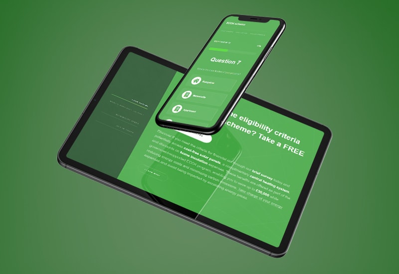 Phone and a tablet displaying electronic survey project | HEXAS Web Design & Softawre Development