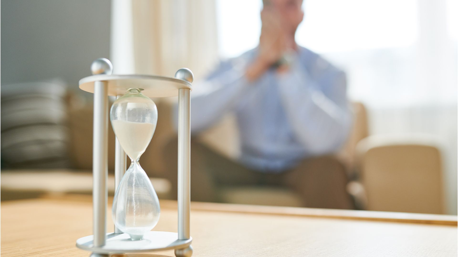 Man waiting for a timer