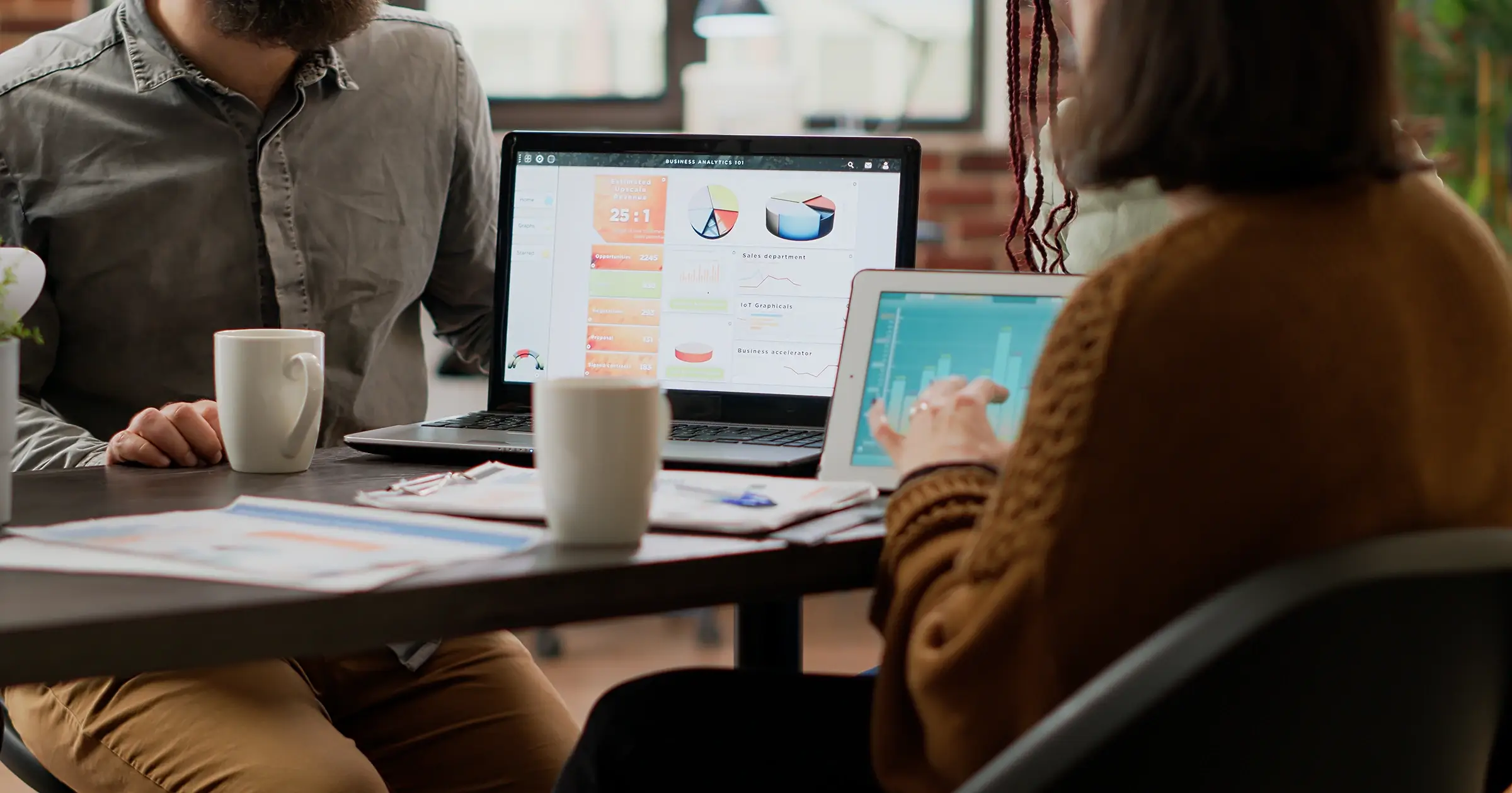 A team of people working on a new proposal