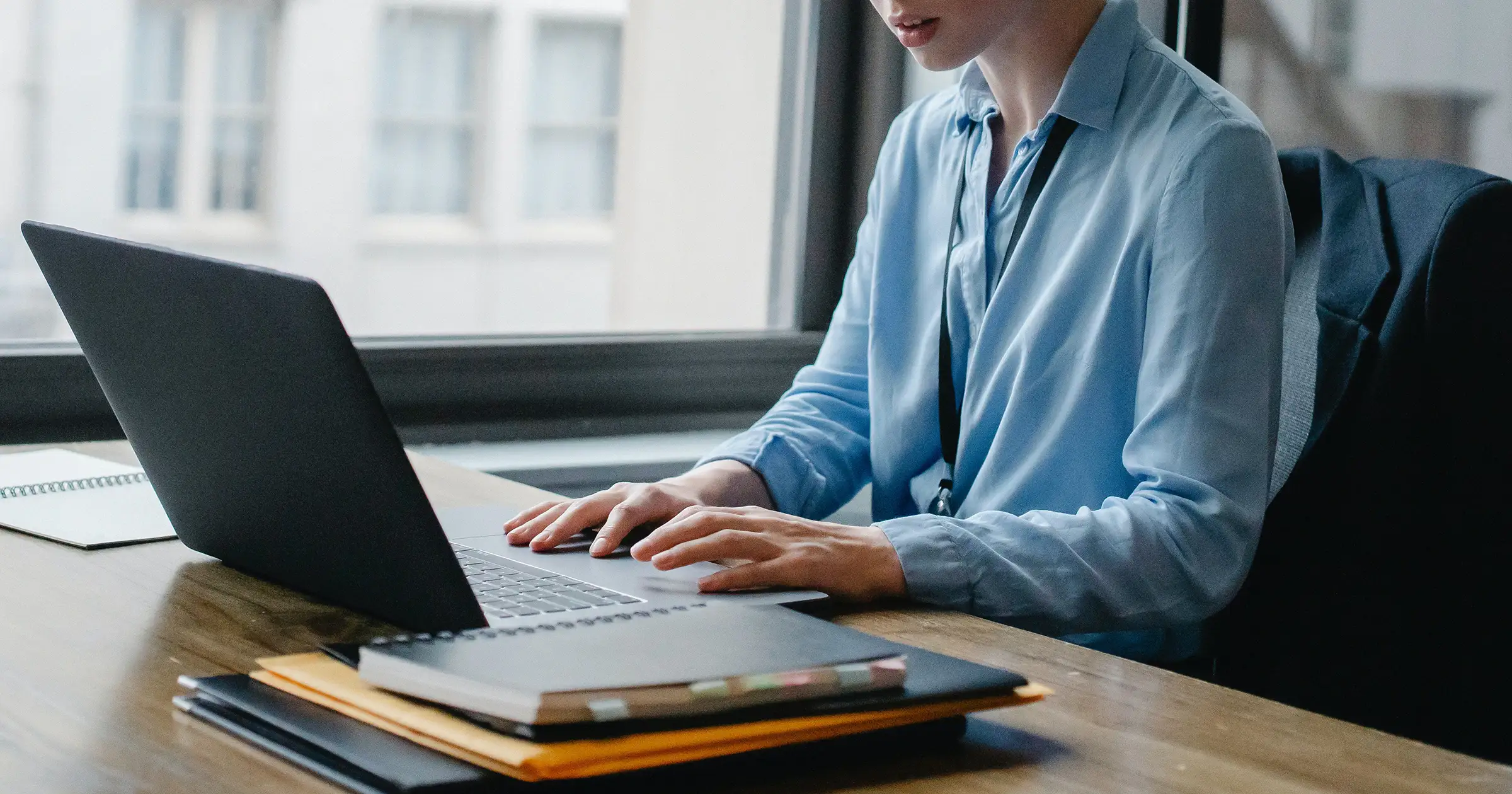 Professional woman working at a desk