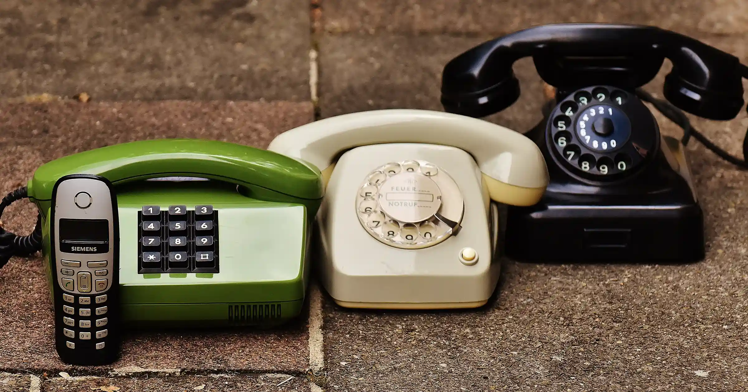 Old school telephones