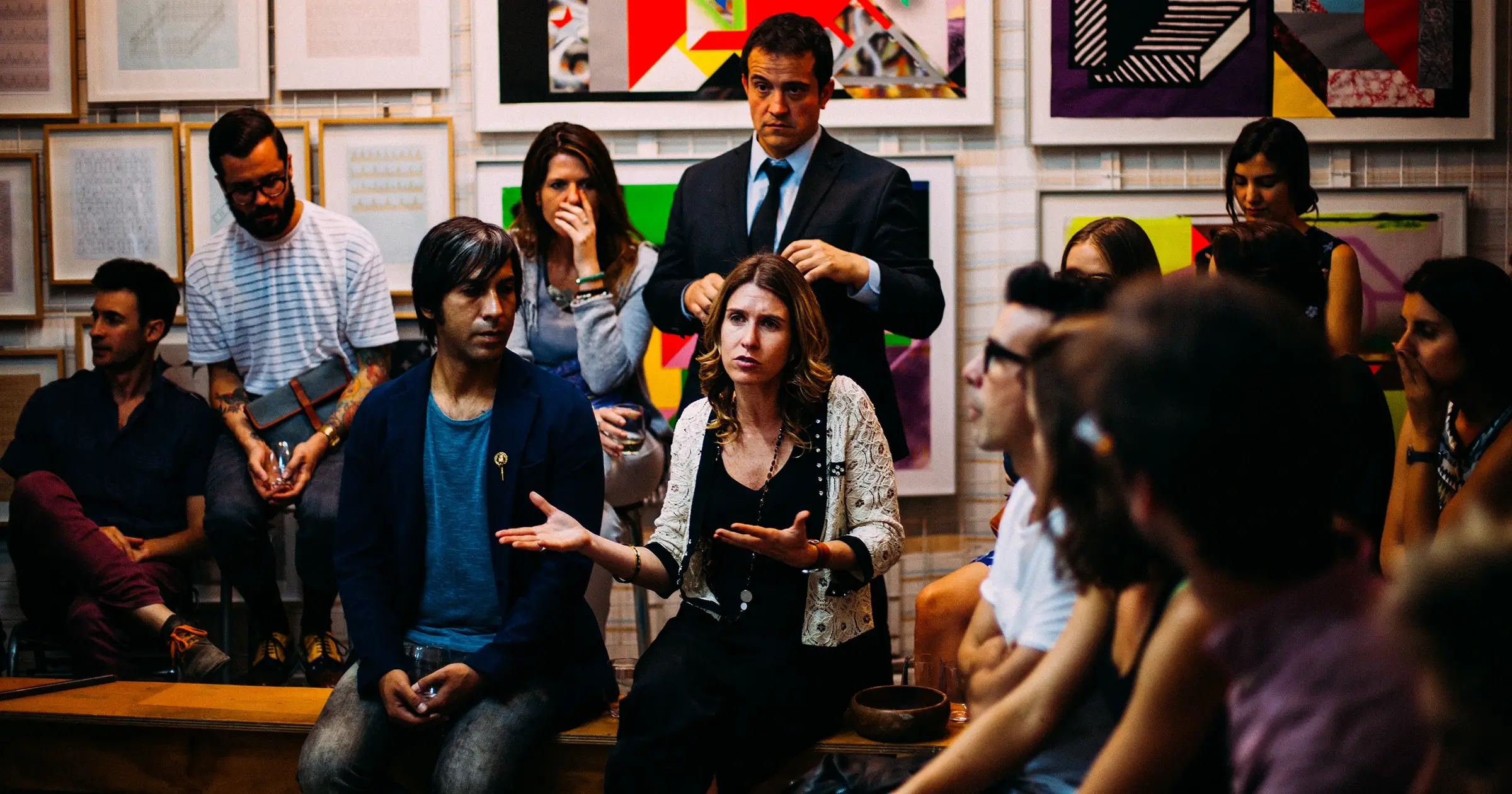 Group of people at a community event