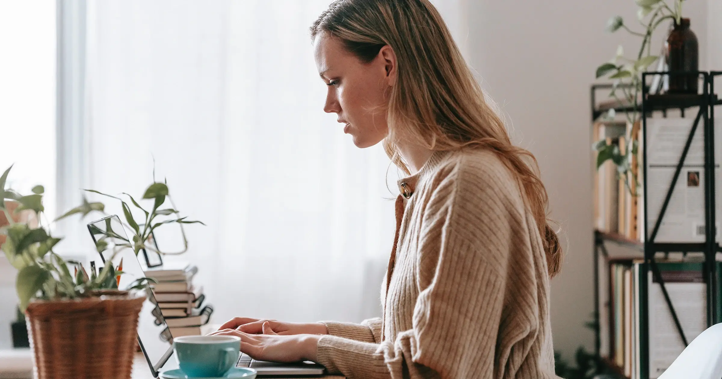 Girl remote working