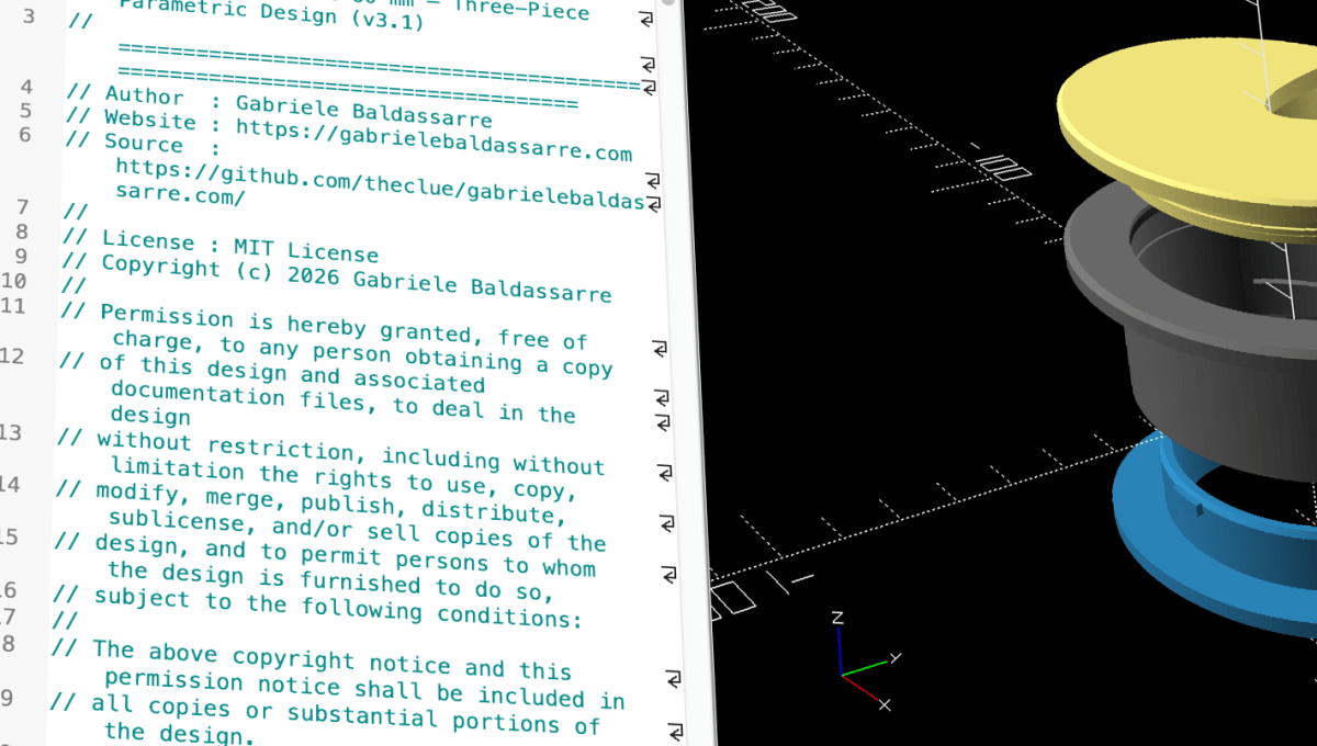 Introduzione a OpenSCAD: un passacavi da scrivania
