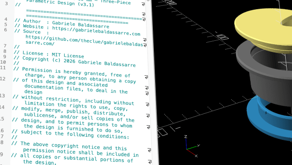 Introduzione a OpenSCAD: un passacavi da scrivania
