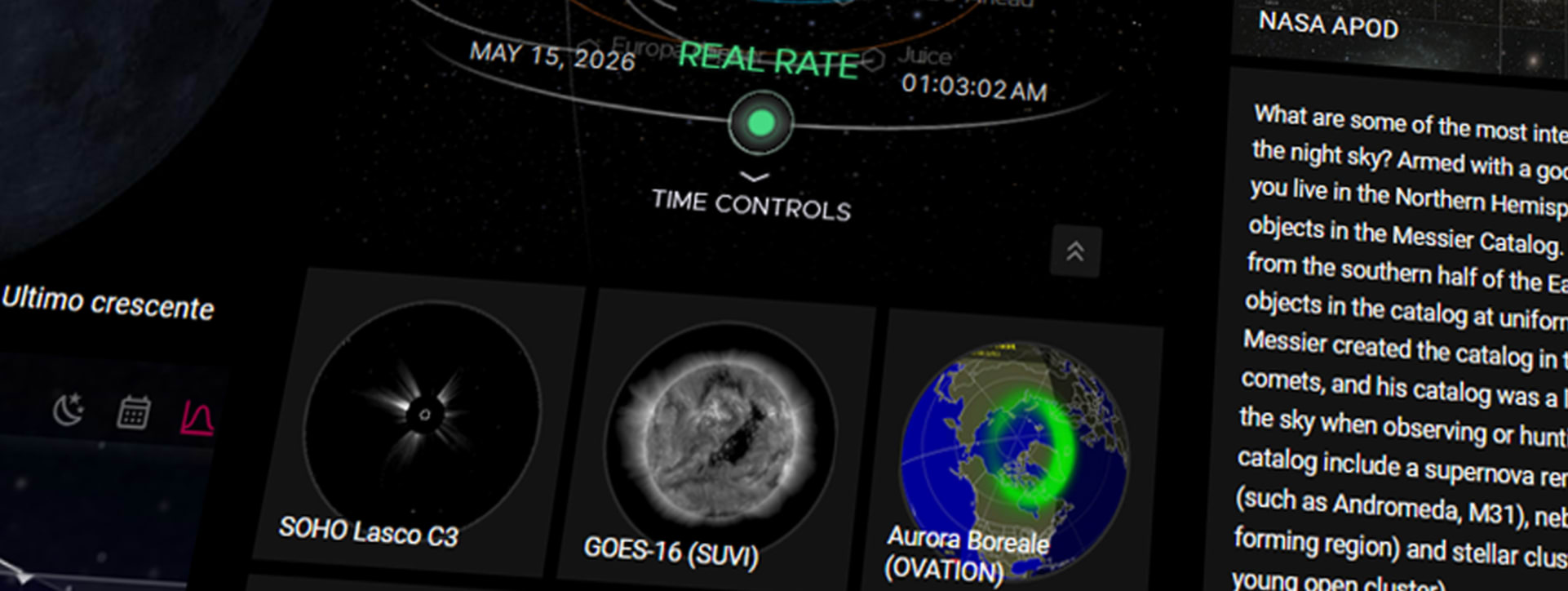 Dashboard di astrometria — modulo Sol