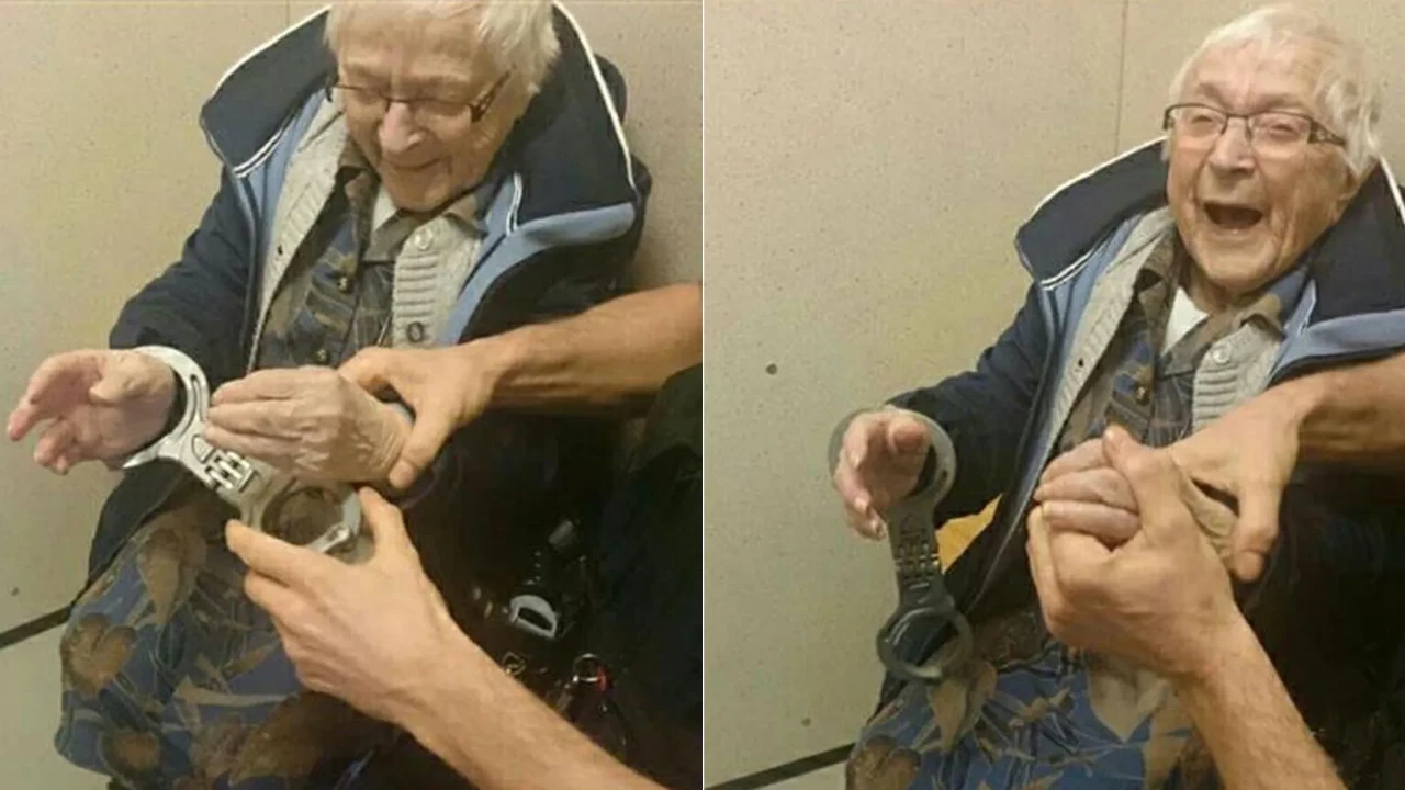 Police captured these images of her happy smile.