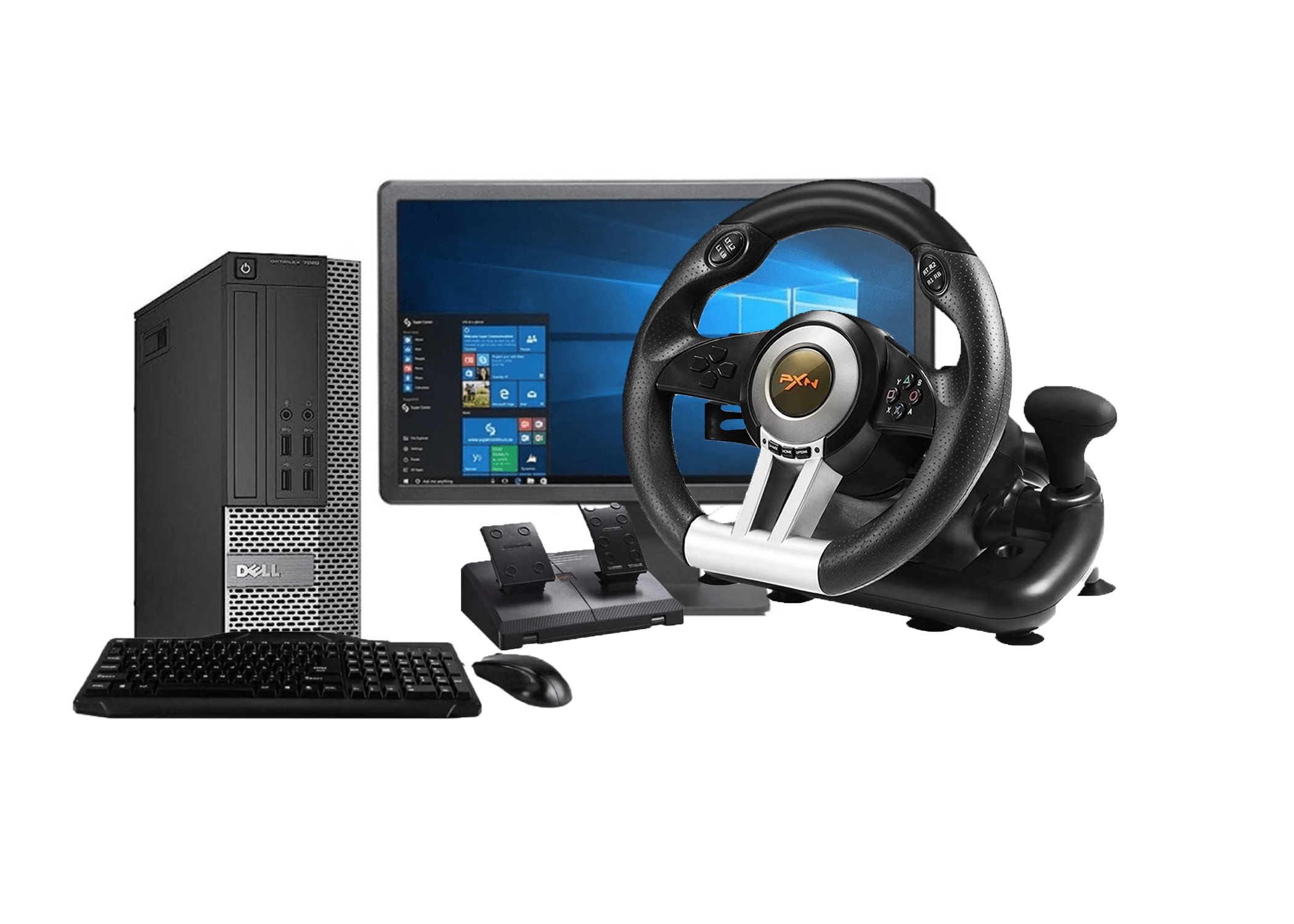 PXN V3 Pro Automatic Racing Wheel with Pedals + FULL Set Dell OptiPlex 9020 (i5, 4GB, 500GB) Combo