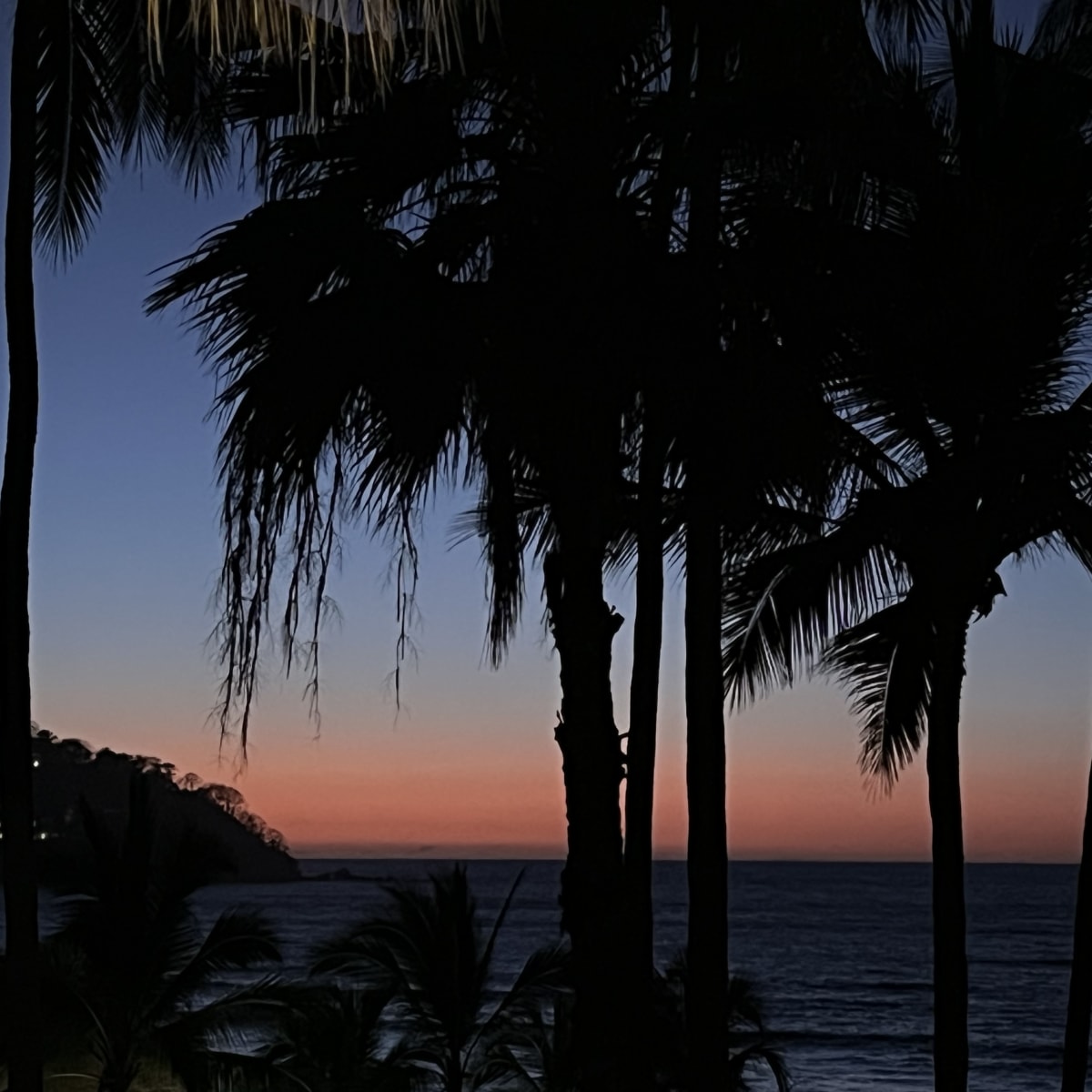 Serene Sayulita scene under a golden sunset.