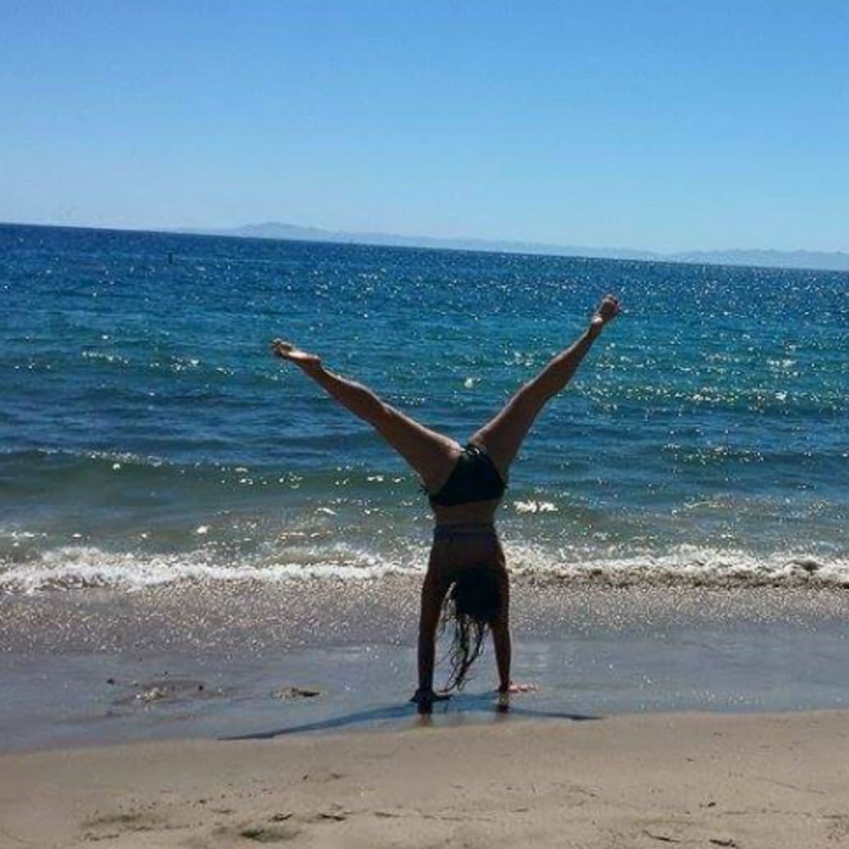 Playing at the beach- starfish vibes :)