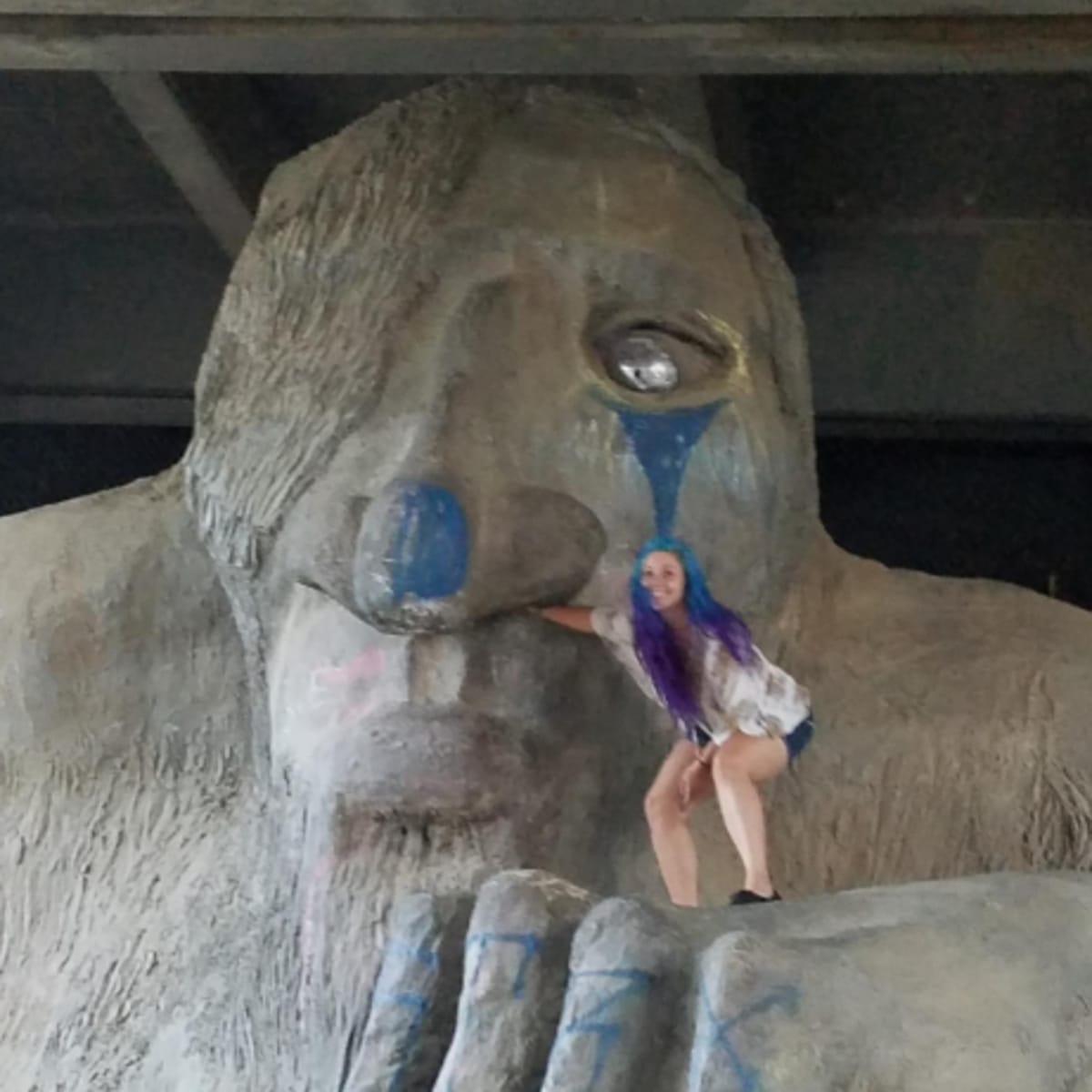 Picking the Fremont Troll's nose