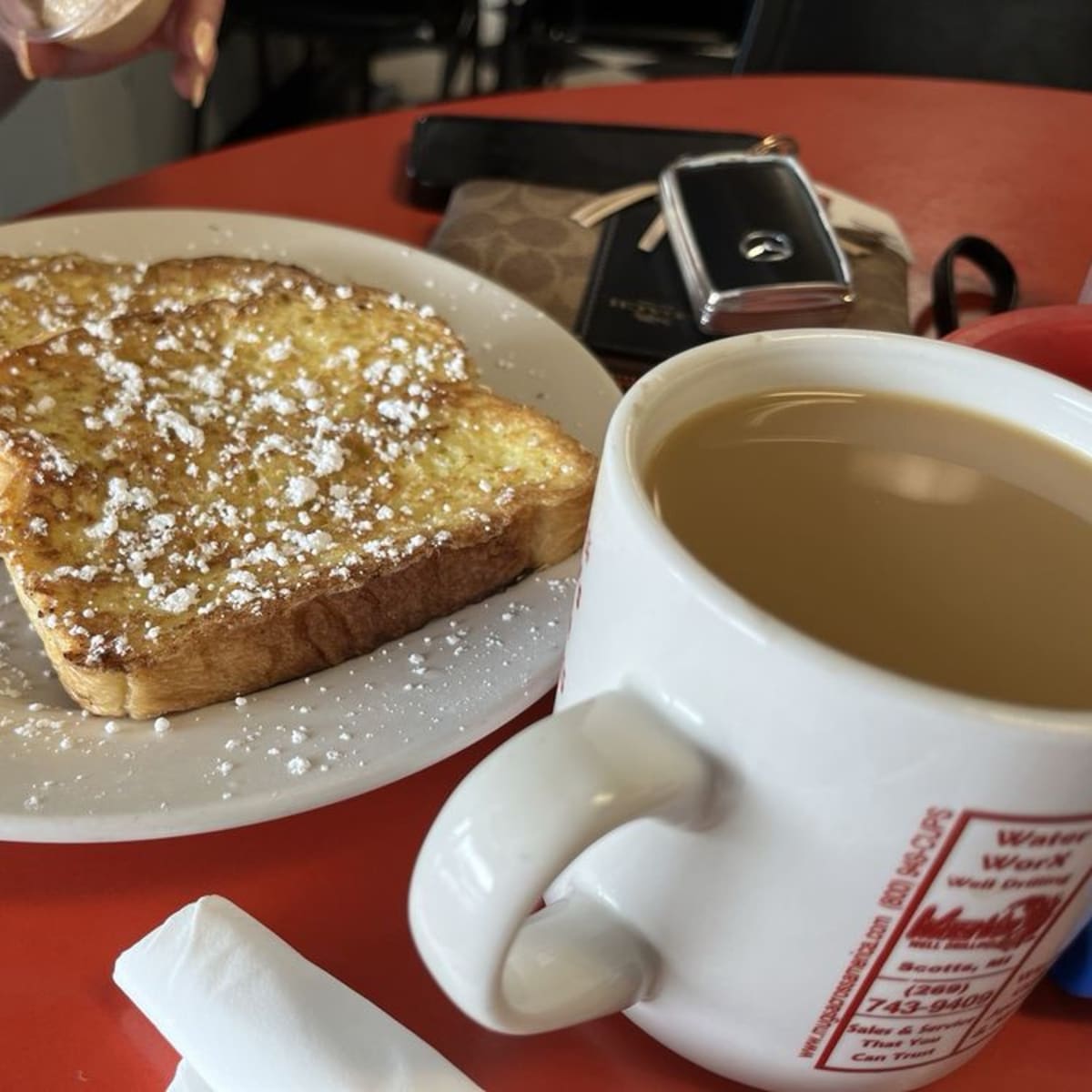Make sure to get the cinnamon butter with the toast!