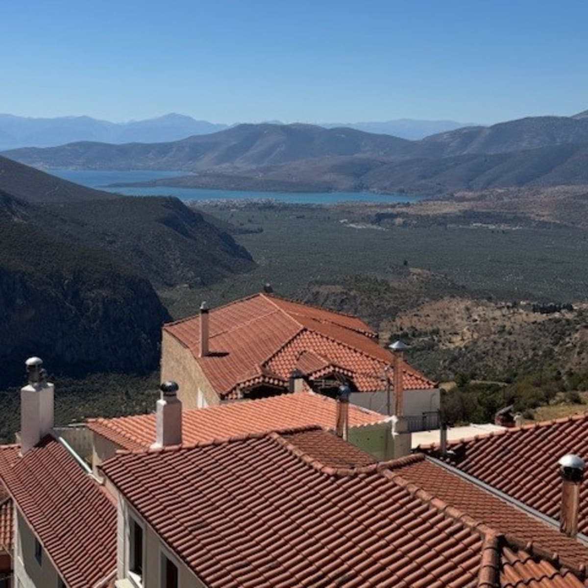 View from Taverna Bakxoc in Delphi