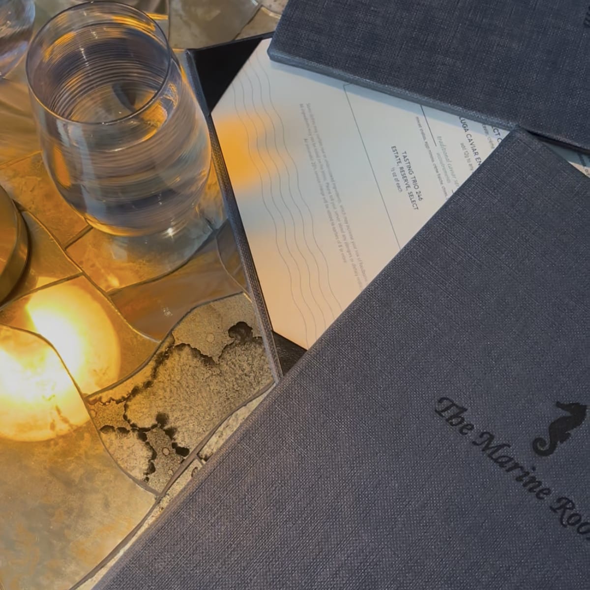 Marine Room menus
