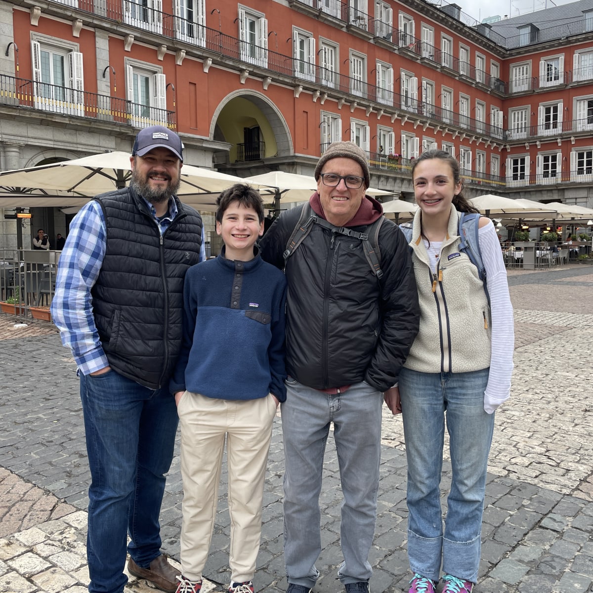 Madrid--Plaza Mayor: Met up with an old colleague and dear friend who has retired in Madrid