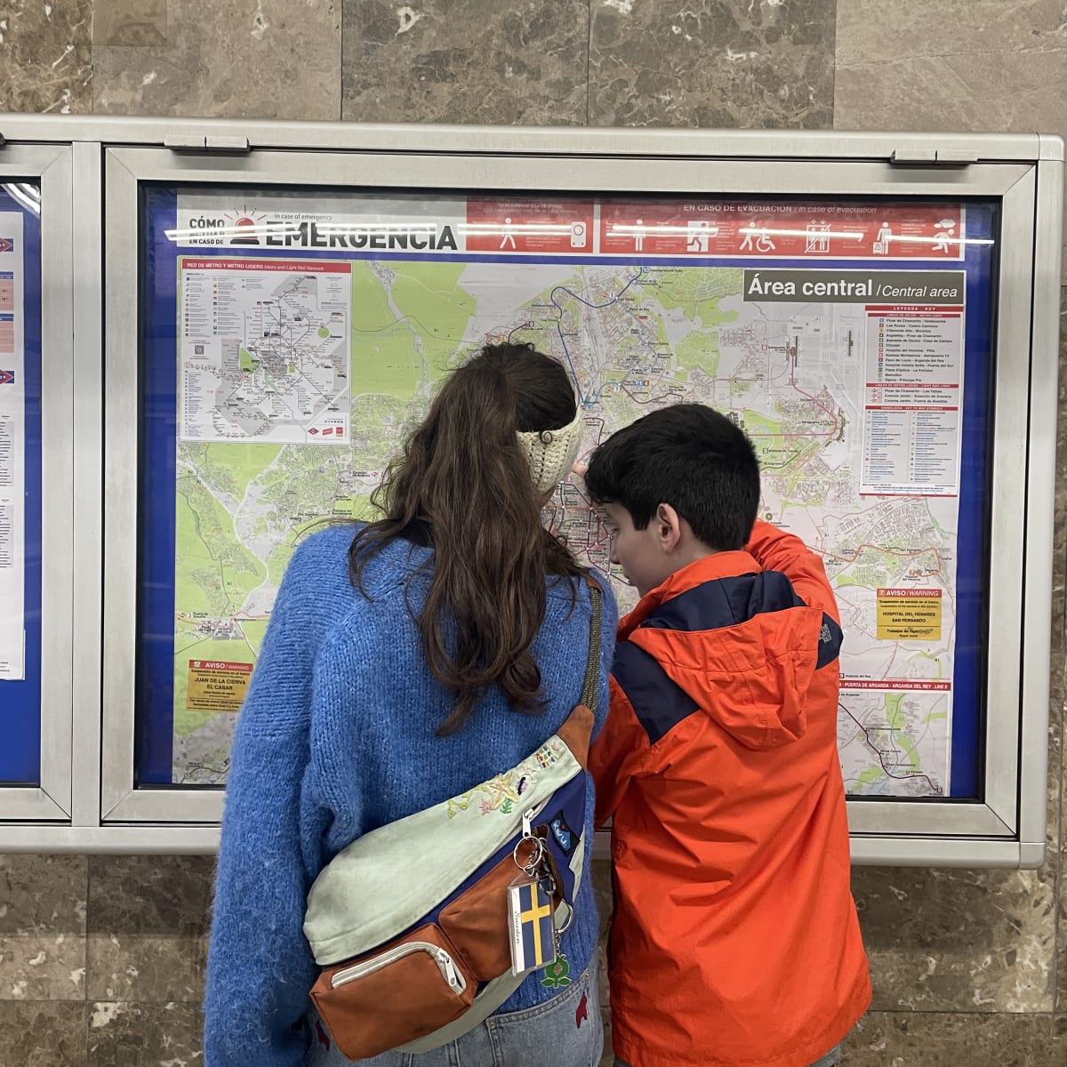 Madrid--making the kids lead us back to our AirBnB!