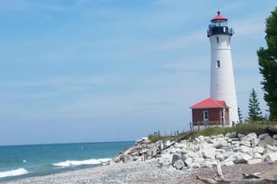 Crisp Point Lighthouse on Lake Superior