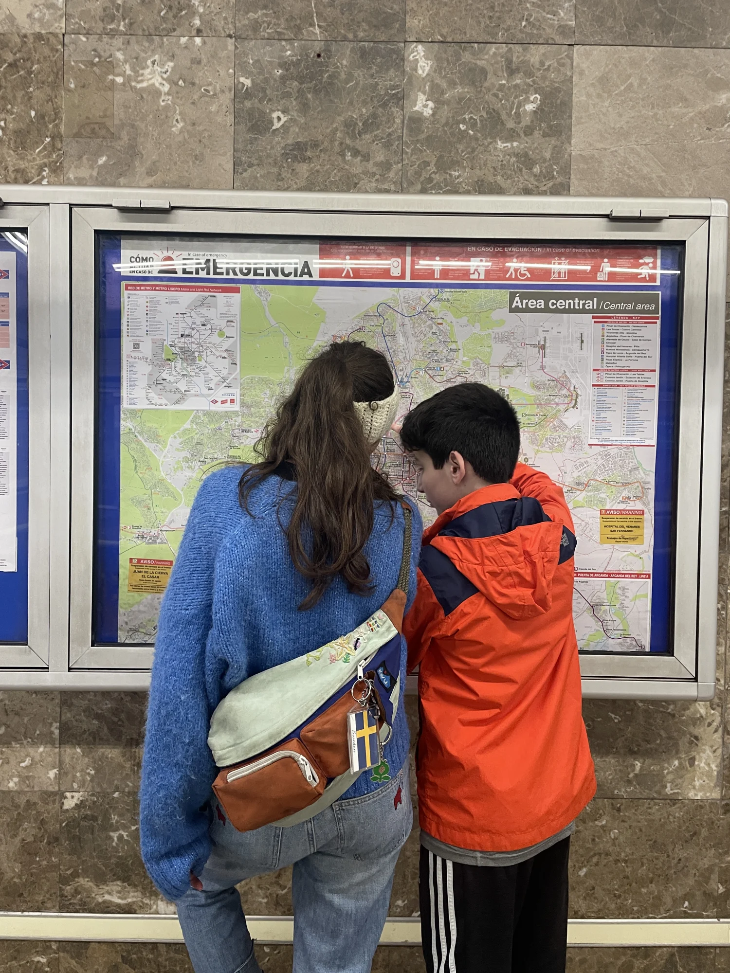 Madrid--making the kids lead us back to our AirBnB!