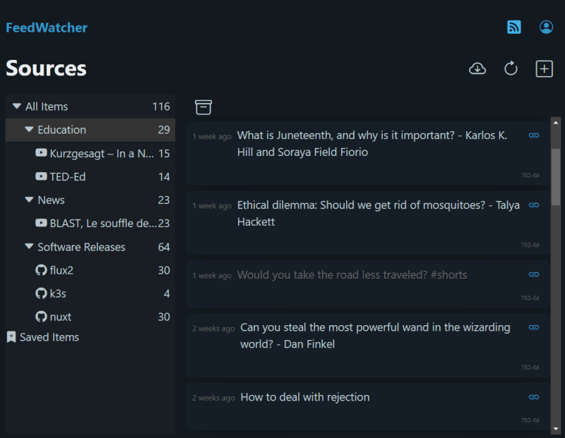 FeedWatcher Screenshot