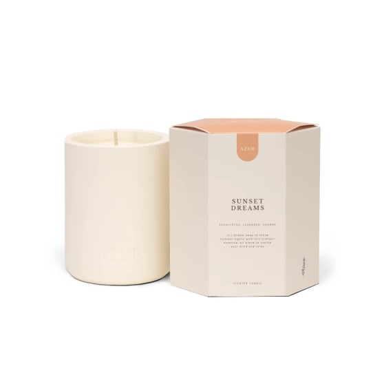 Azur Natural Bodycare Natuurlijke Geurkaars Sunset Dreams van Biologische Sojawas