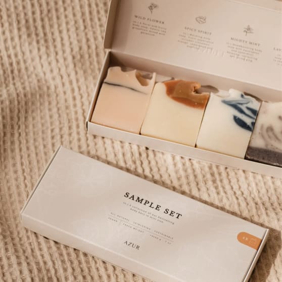 Azur Natural Bodycare Sample Set | Probeerset Natuurlijke Body Bars