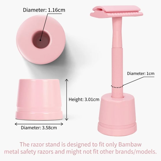 Bambaw Metalen Scheermes Houder Roze