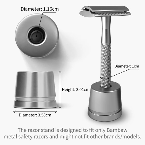 Bambaw Metalen Scheermes Houder Zilver