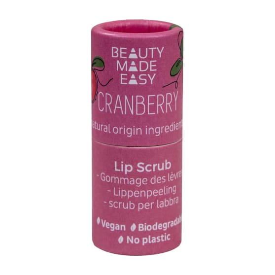 Beauty Made Easy Papertube Vegan Lipscrub Cranberry