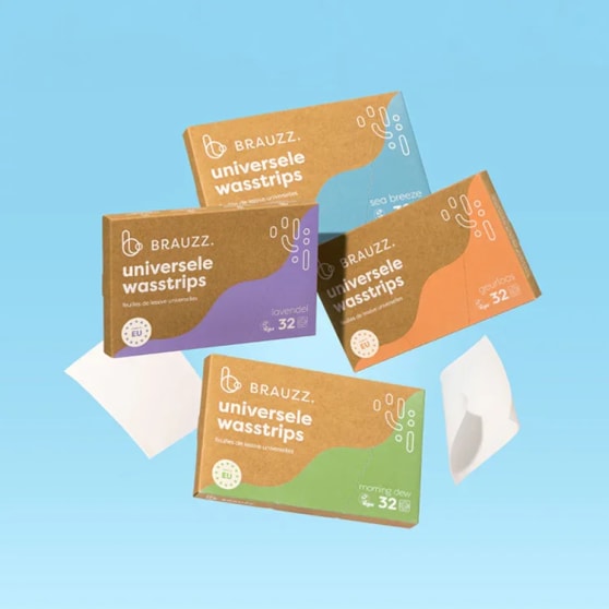 Brauzz Wasmiddeldoekjes | Wasstrips Lavendel 32 wasbeurten