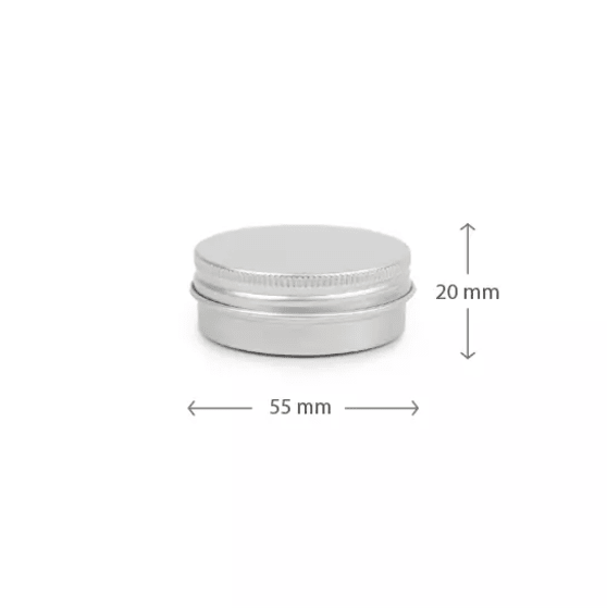 Eigen merk Aluminium blikje met deksel 30 ml