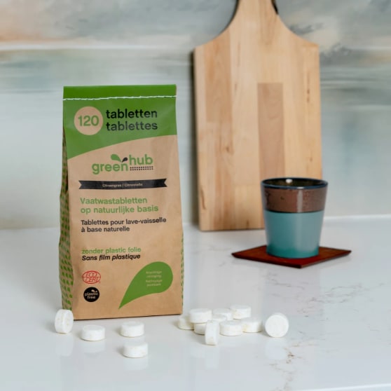 GreenHub Plasticvrije Vaatwastabletten op natuurlijke basis