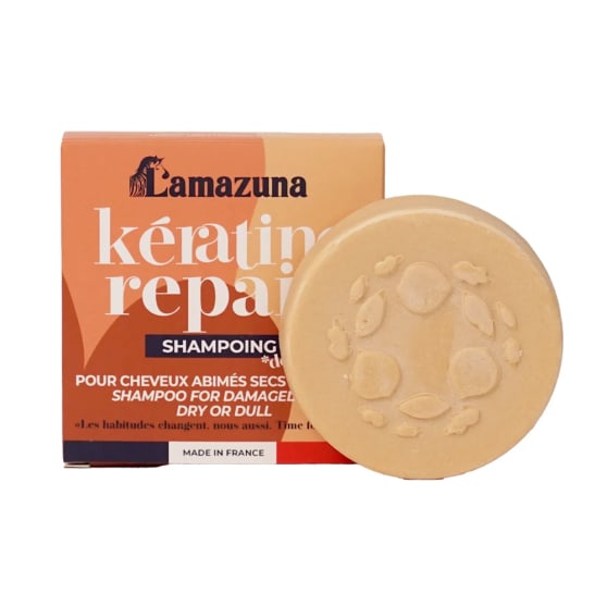 Lamazuna Keratine Reparatie Shampoo Bar voor beschadigd, droog of dof haar