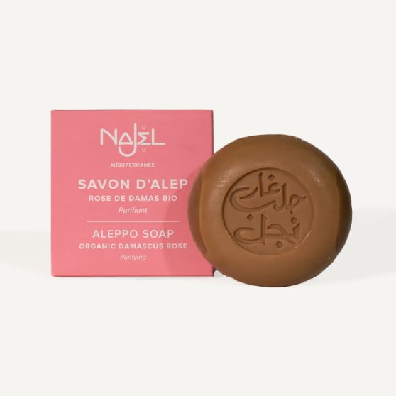Najel Aleppozeep met Biologische Damascus roos