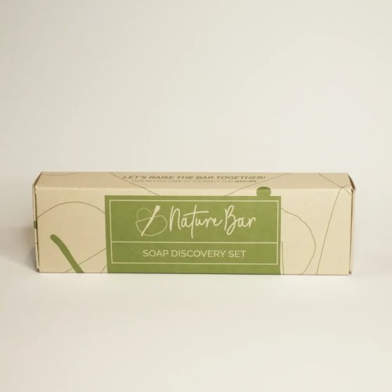 Nature Bar Zeep proefpakket / Cadeauset met 5 Mini Zeep & Shampoo Bars