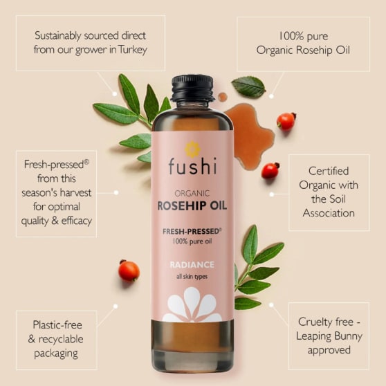 Fushi Organic Rosehip Seed oil | Rozenbottelzaadolie