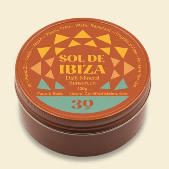Sol de Ibiza Plasticvrije Natuurlijke Zonnecreme SPF 30 Parfumvrij