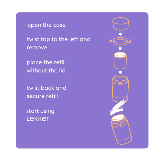The Lekker Company starter - refill deo stick - have fun