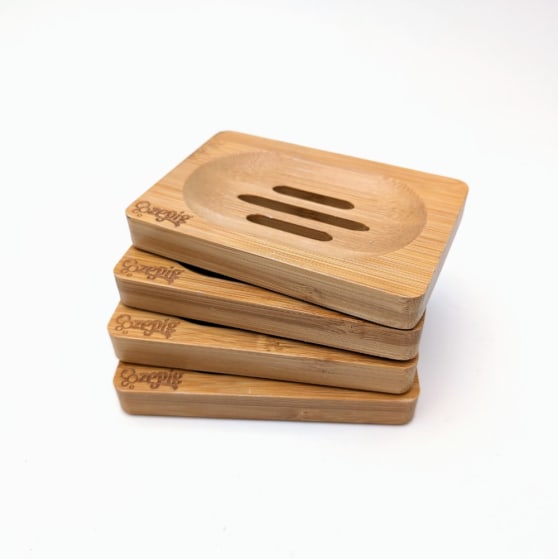 Eigen merk Bamboe Zeepbakje - 4 stuks