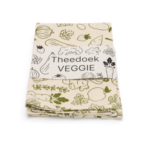 Hollandsche Waaren Theedoek Veggie Groen