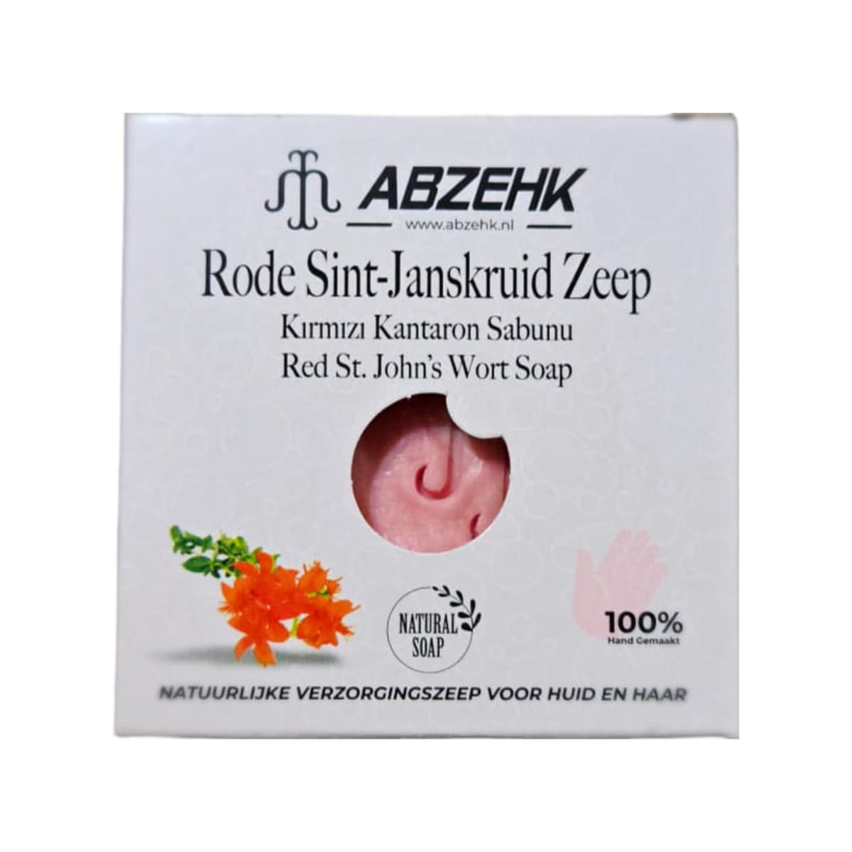 Abzehk Rode Sint-Janskruid Zeep | Kirmizi Kantaron Sabunu afbeelding